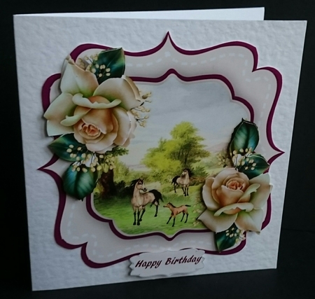 Beautiful Roses and Scene  by Sue Soules