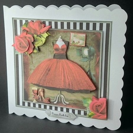 The Red Dress Card Front Kit by Sue Soules