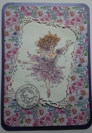 Cosmos & Bluebell Backing Paper Card / Scrapbook 2 by Sue Soules