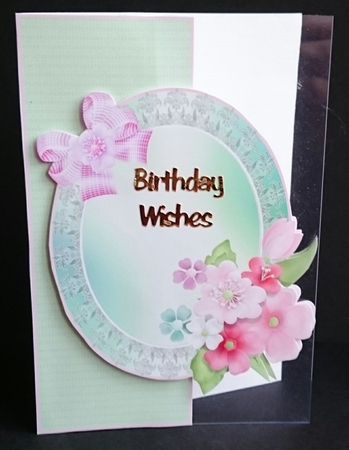 Over the Edge Floral Card Front with Decoupage by Sue Soules