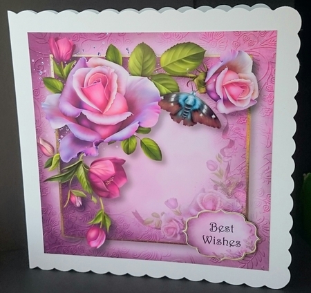 Gorgeous Romantica Roses 8x8 Quick Topper by Sue Soules