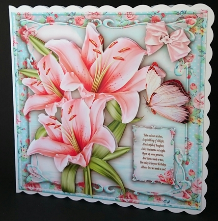 Vintage Soft Bouquet of Pink Lilies by Sue Soules