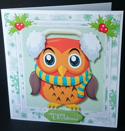 Cute Owl Wrapped up for Christmas  by Sue Soules
