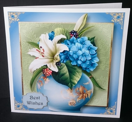 Beautiful Vase Of lilies 8x8 by Sue Soules