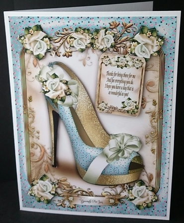 Soft Blue Shoes Card Mini Kit by Sue Soules