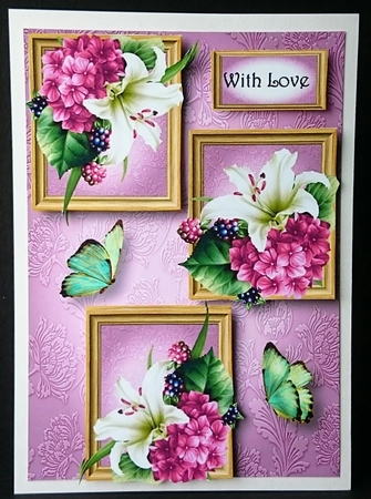 Pink Lily Bouquet Frame Trio by Sue Soules