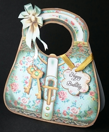 Turquoise Handbag Card Mini Kit by Sue Soules
