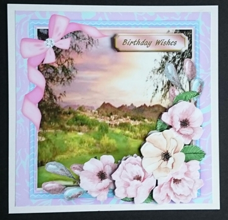 Beautiful Scene with Anemones and Roses ,  by Sue Soules