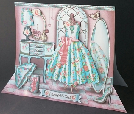 Pink Turquoise Dressing Room Card Mini Kit by Sue Soules