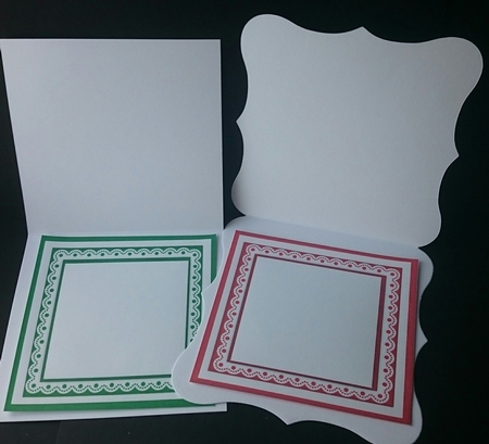 12, 8x8 Christmas card blank sheets with Greetings  by Sue Soules