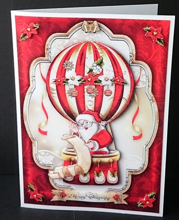 Christmas Hot Balloon with Santa Card Mini Kit by Sue Soules