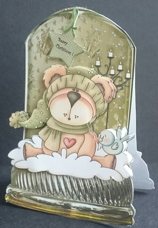 Snowglobe  Teddie Christmas by Sue Soules