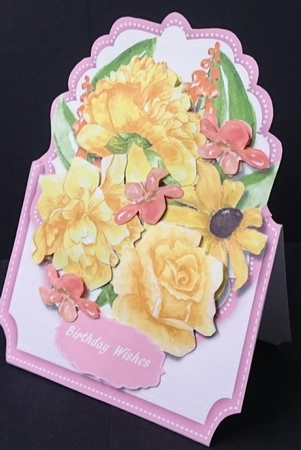 Beautiful over The Edge With  yellow Roses 2,  by Sue Soules