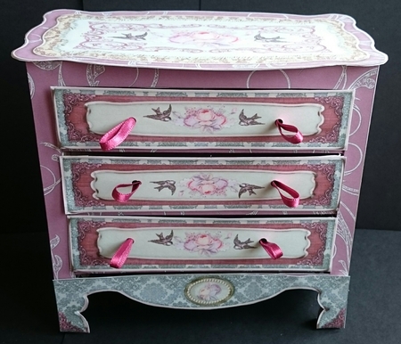 Shabby Chic French Chest of Drawers - Parisienne Rose by Sue Soules