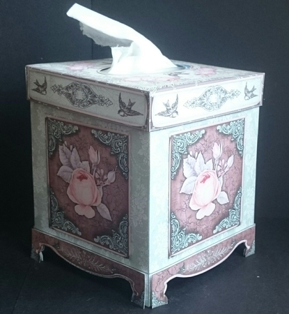 Shabby Chic Tissue Box Cover & Decorative Plaque - Parisienne Rose by Sue Soules