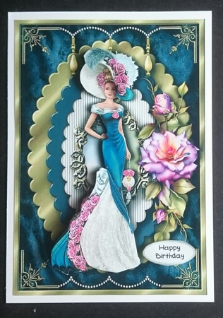 Lovely Vintage Lady Card Topper 2 by Sue Soules