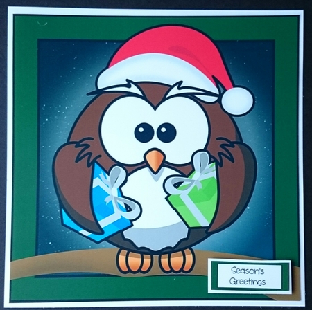 The Christmas Owl 8x8 by Sue Soules