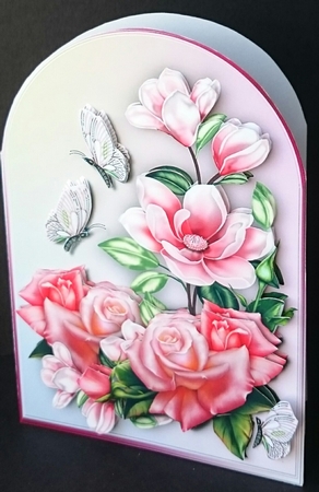Arch Topper Roses & magnolias by Sue Soules