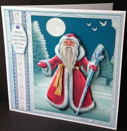 TRADITIONAL SANTA IN RED 7.8 Christmas Decoupage Kit by Sue Soules