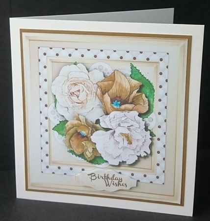 Beautiful Cream and Buff roses on a Lattace Mat 1 by Sue Soules