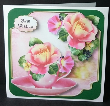 Teacup, Saucer & Summer Bouquet by Sue Soules