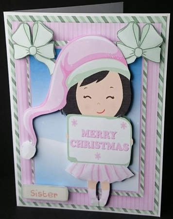 Merry Christmas girli in Pink  by Sue Soules