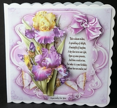 Purple Iris Bouquet Card Mini Kit by Sue Soules