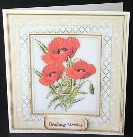 Beautiful Red Poppies in a gold frame  by Sue Soules