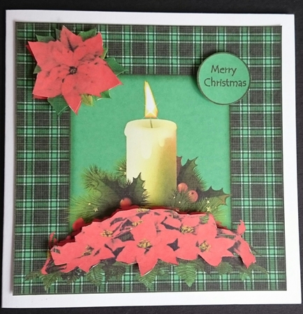 tartan christmas candle by Sue Soules