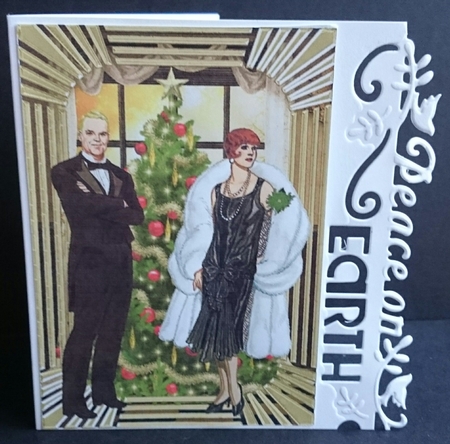 Christmas card front with insert#1 by Sue Soules