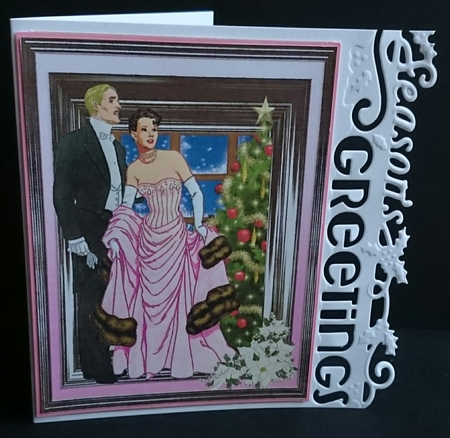 Christmas card front with insert#2 by Sue Soules