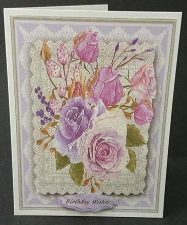 Beautiful Roses on Stunning Lace 3 by Sue Soules