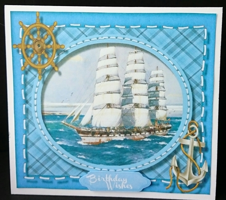 Lovely Clipper on the high Seas by Sue Soules