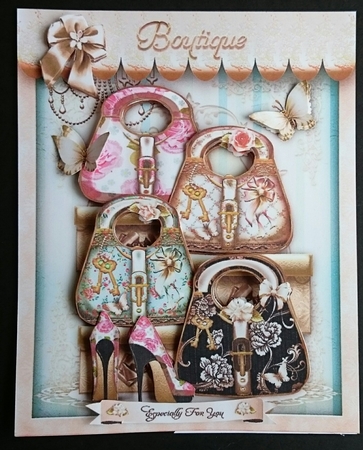 Ladies Handbags Boutique Card Mini Kit by Sue Soules
