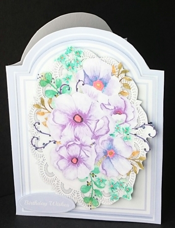 Beautiful Roses on a Lilac shaped Mat 2, by Sue Soules
