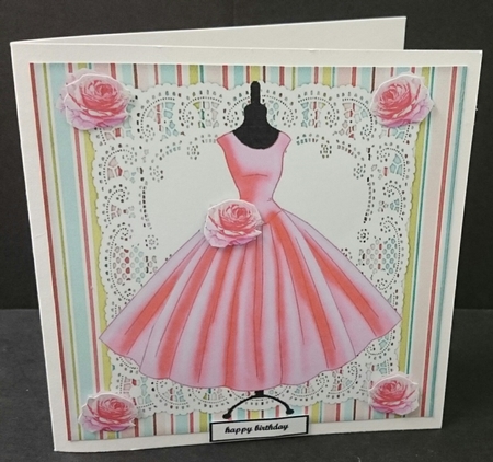 Vintage Dress Quick card by Sue Soules