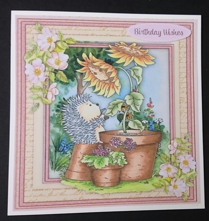 Hedgehog Sunflower Friends by Sue Soules