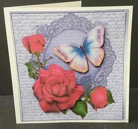 Beautiful Claires Roses and Butterflys  by Sue Soules