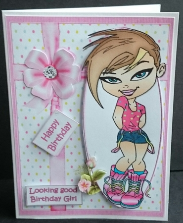 Teen Diva looking good version 2 quick card by Sue Soules