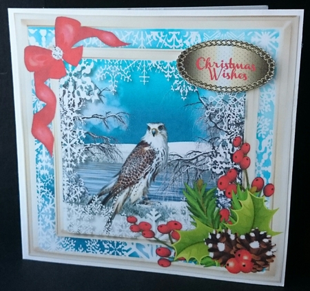 Beautiful Bird and Snowflakes . by Sue Soules