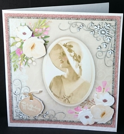 Beautiful Vintage Lady in gold Frame  by Sue Soules