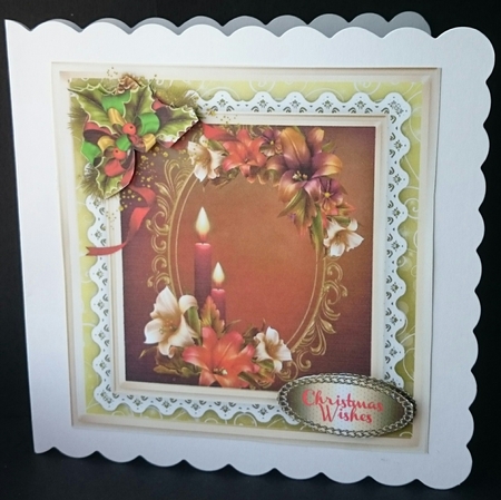 Beautiful Candles and Festive Lillies  by Sue Soules