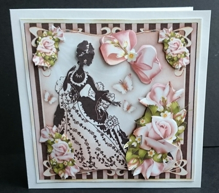 Lady with Roses Card Mini Kit by Sue Soules