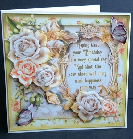 A Rose Gold Verse Card Front Kit by Sue Soules