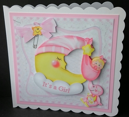 8x8 new baby girl moon mini kit by Sue Soules