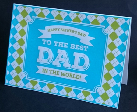 BEST Dad Father - Card front / topper by Sue Soules