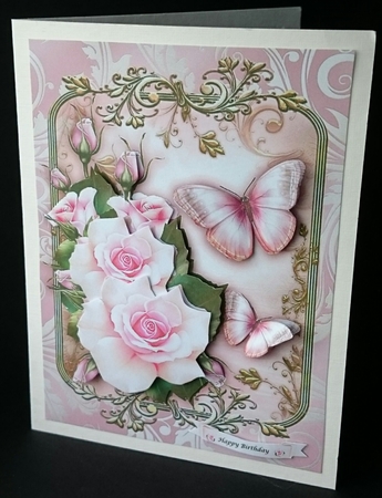 Pink Roses With Butterflies Mini Kit by Sue Soules