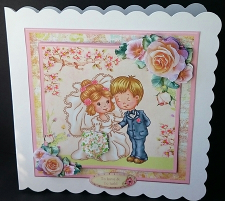 Wedding Day - Bride & Groom - Card Mini Kit & Decoupage by Sue Soules