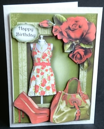 Red Roses Dress, Shoes & Bag by Sue Soules