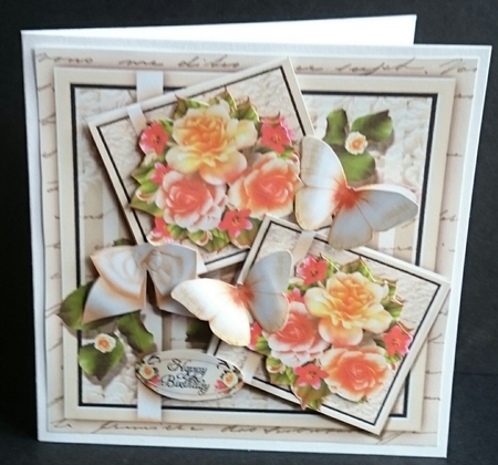 Vintage Flowers With Butterflies Mini Kit by Sue Soules
